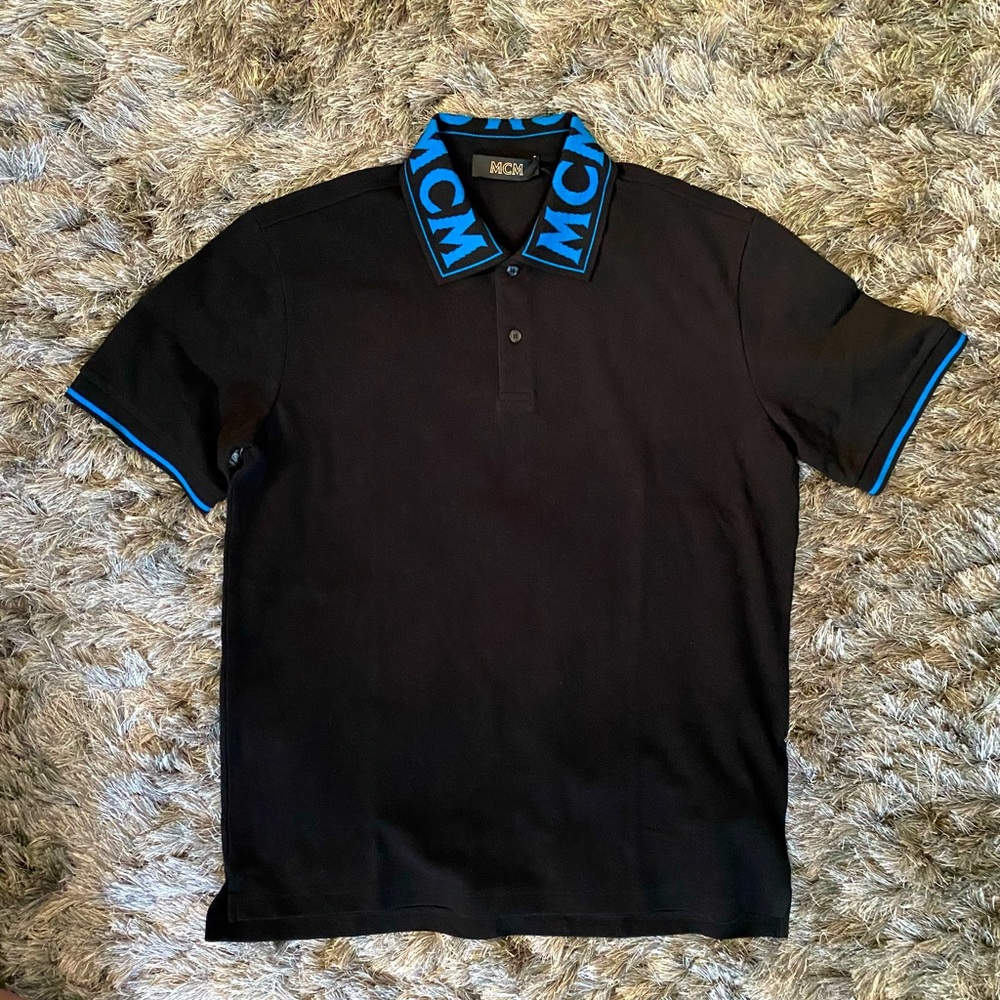 MCM logo-print cotton polo shirt